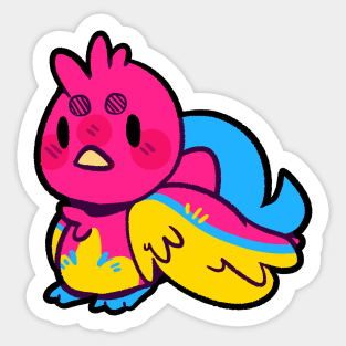 pride birb- Pansexual Variant Sticker